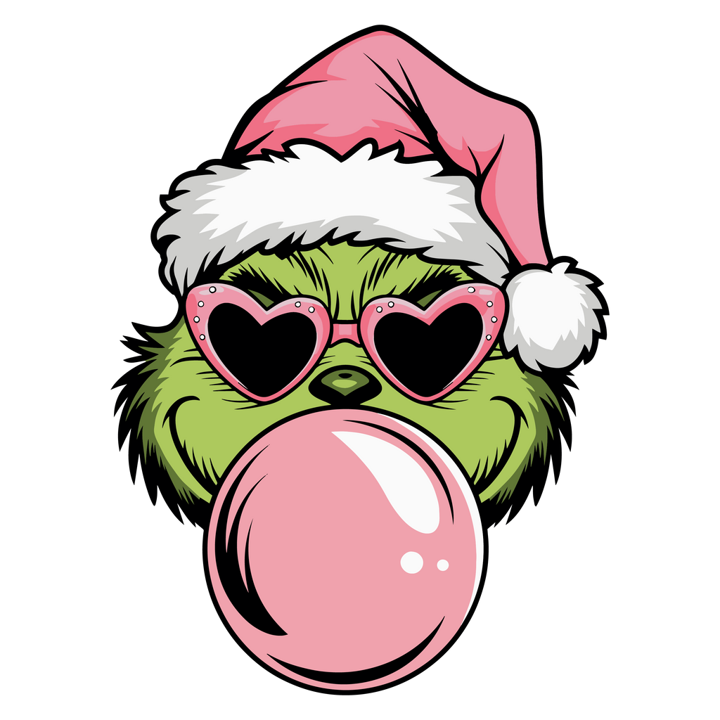 Grinch Blowing Bubble Gum