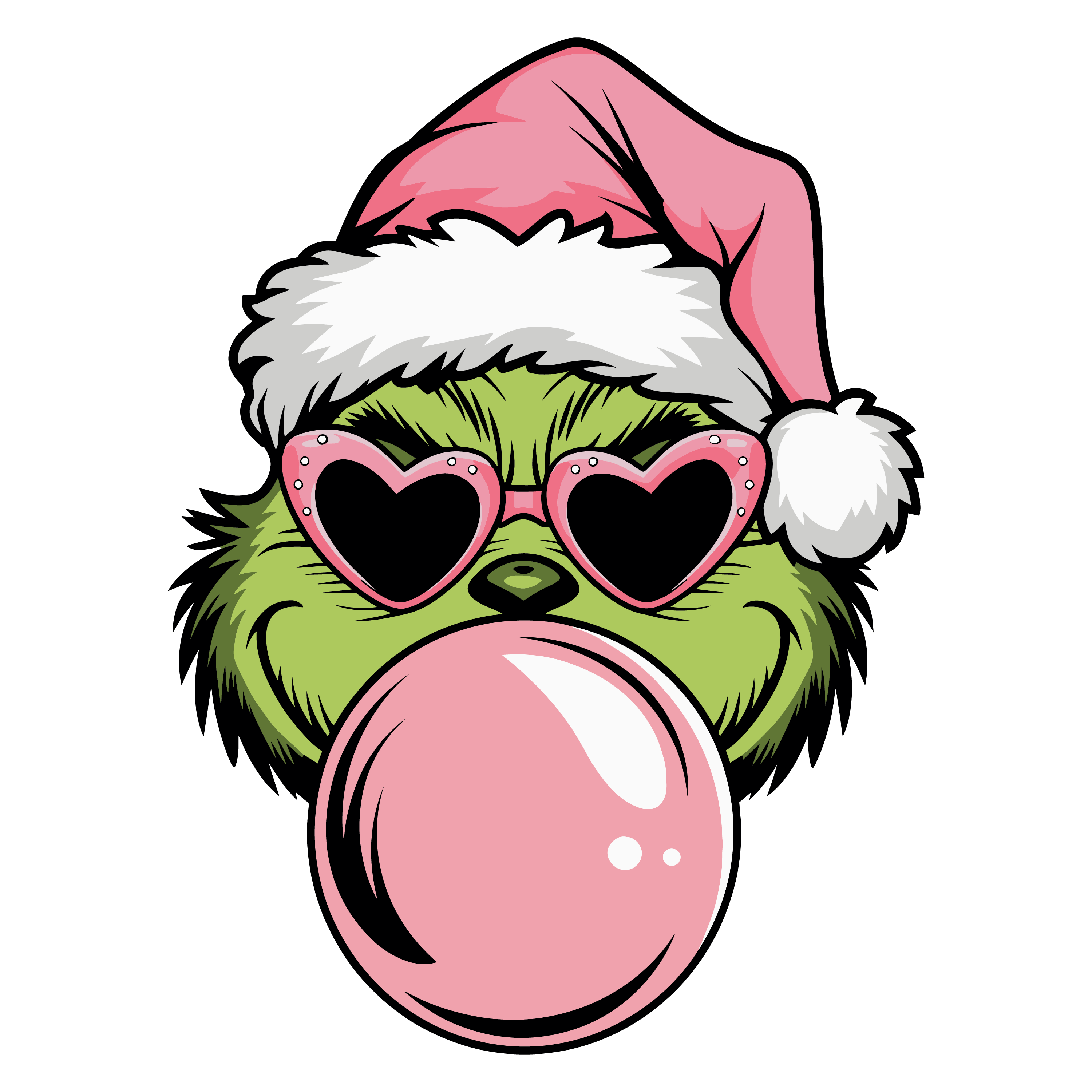 Grinch Blowing Bubble Gum