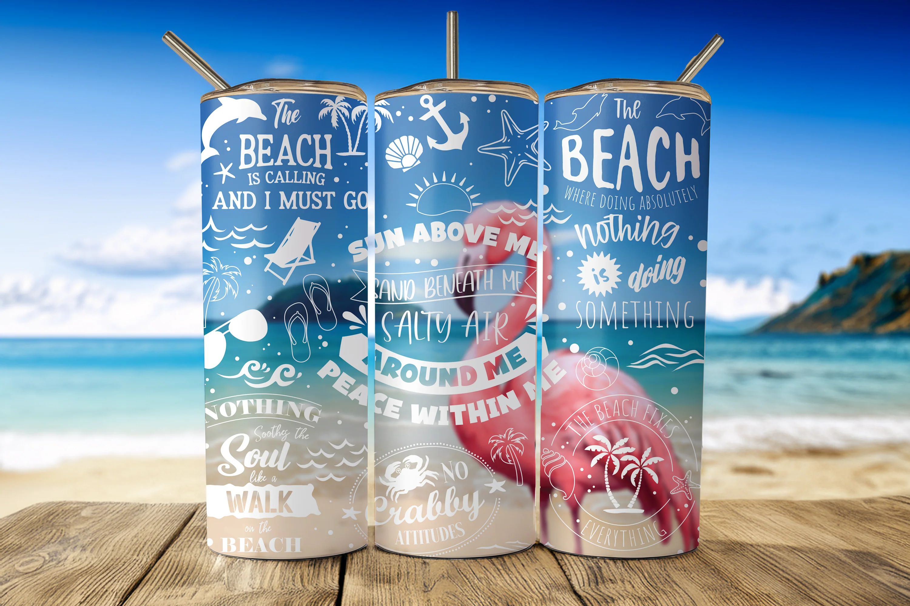Beach flamingo