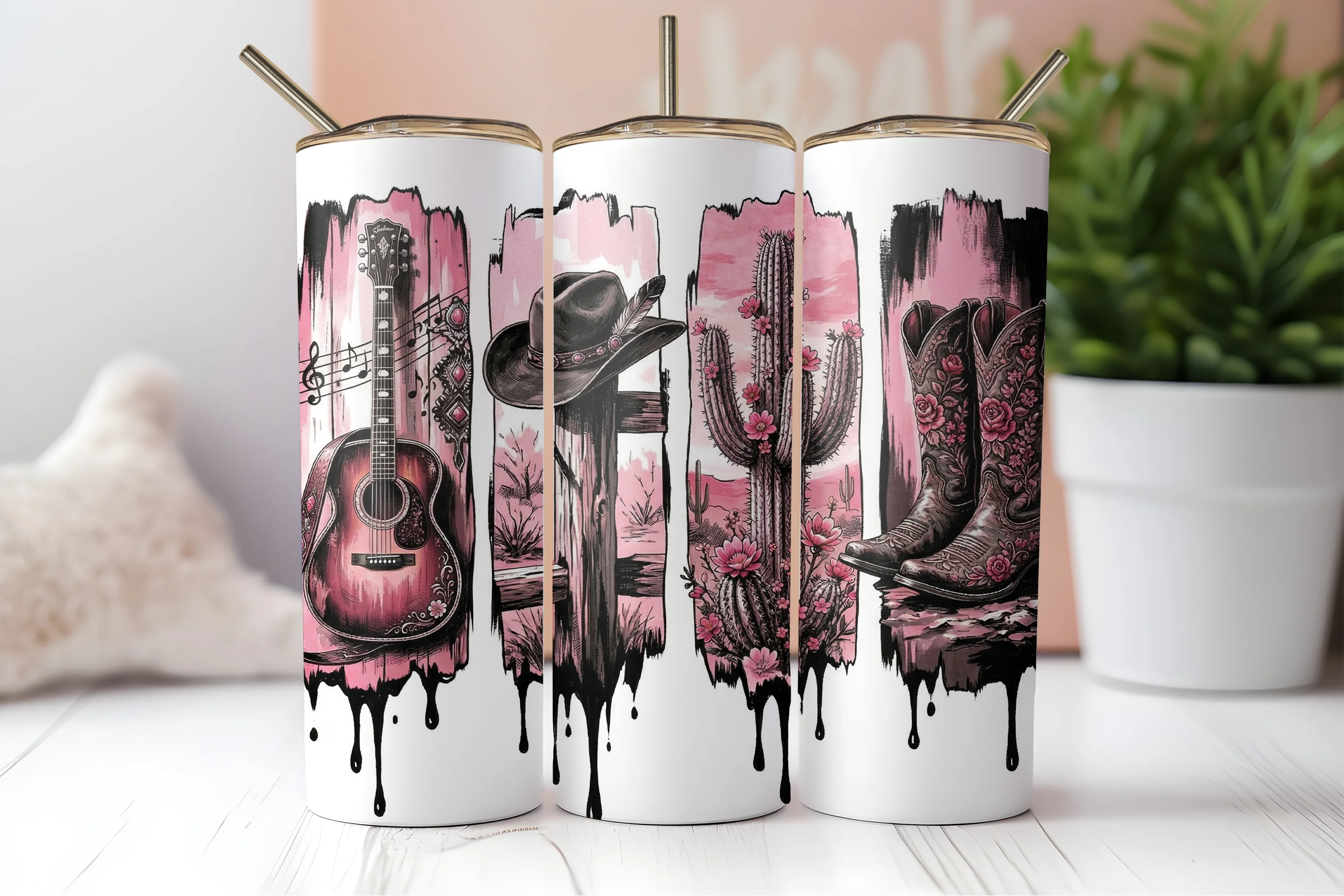 Guitar Boots Hat Tumbler