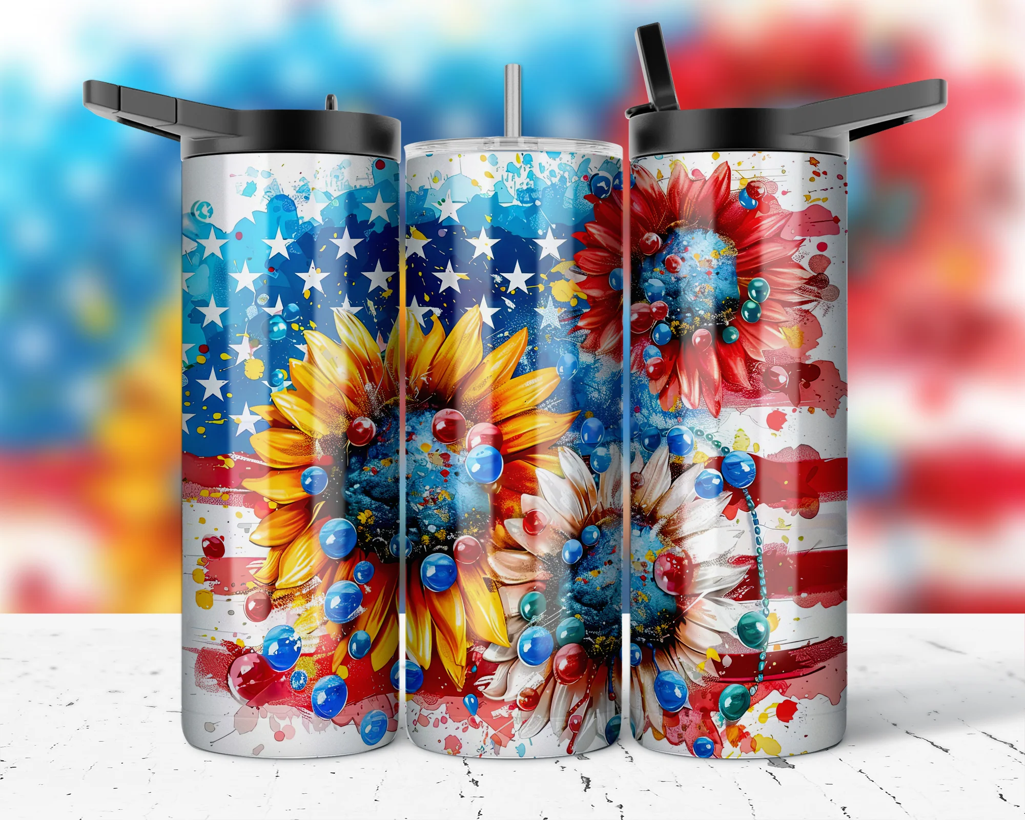 Patriotic sunflower