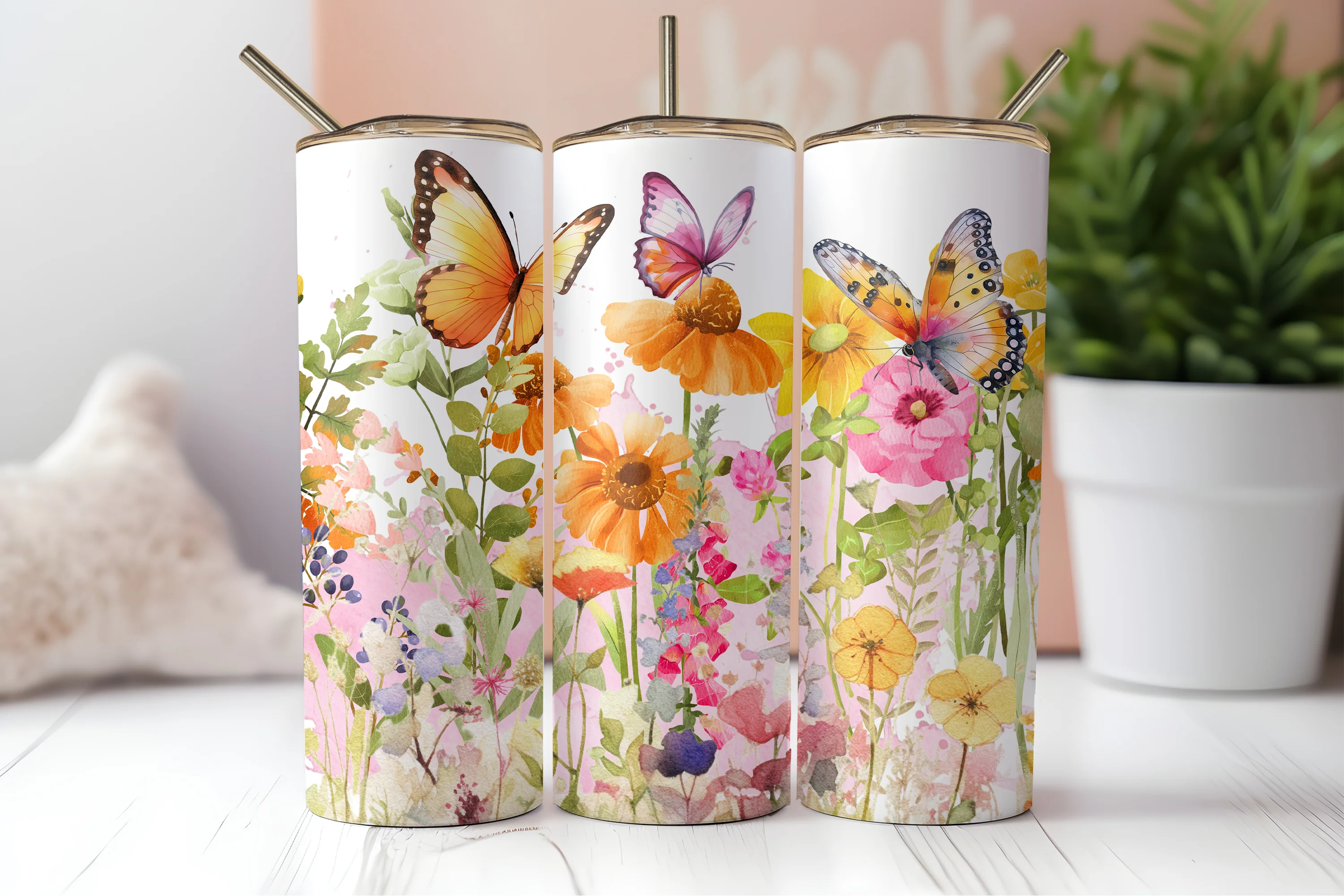 Butterflies and Flowers