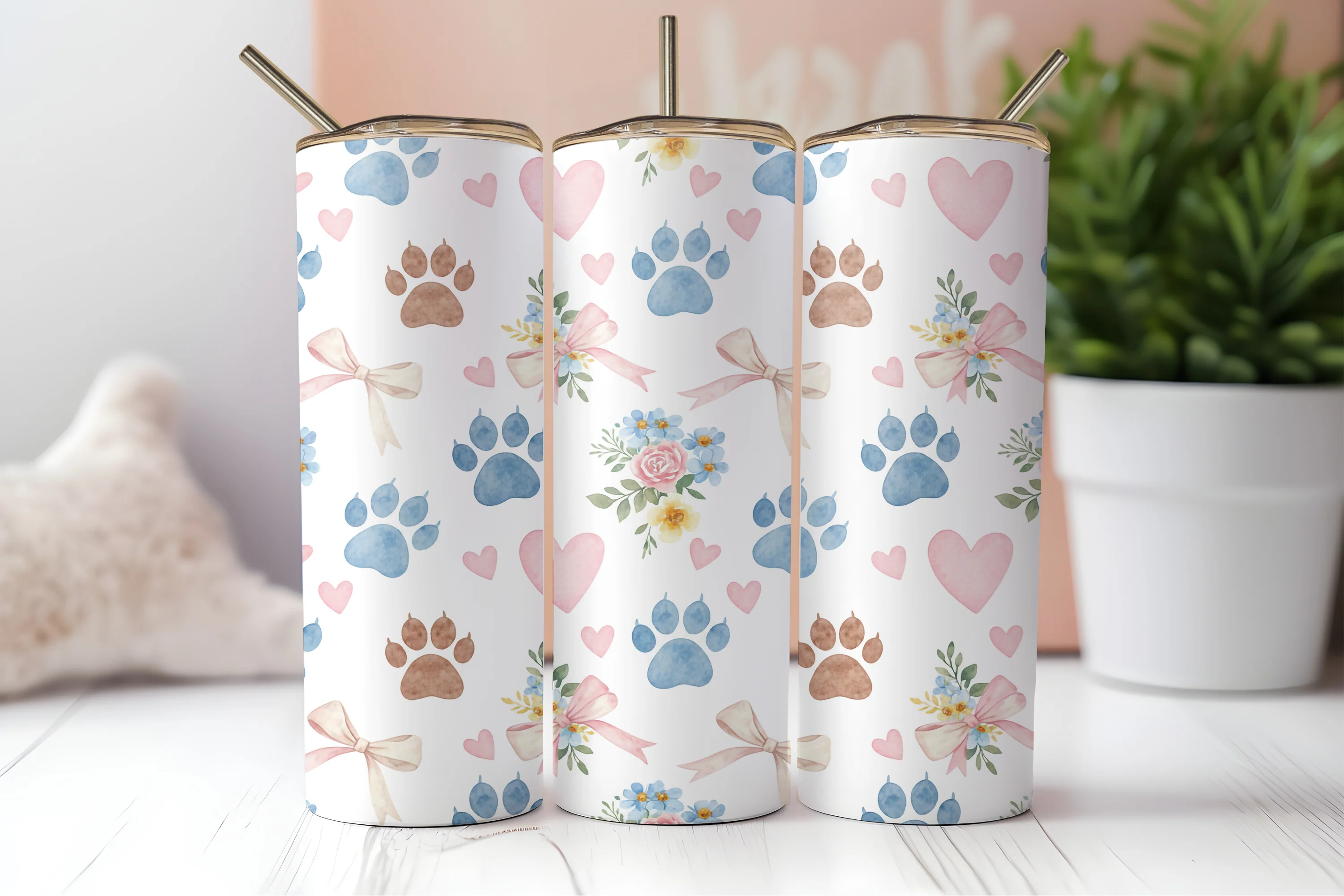 Bows and Paw Prints