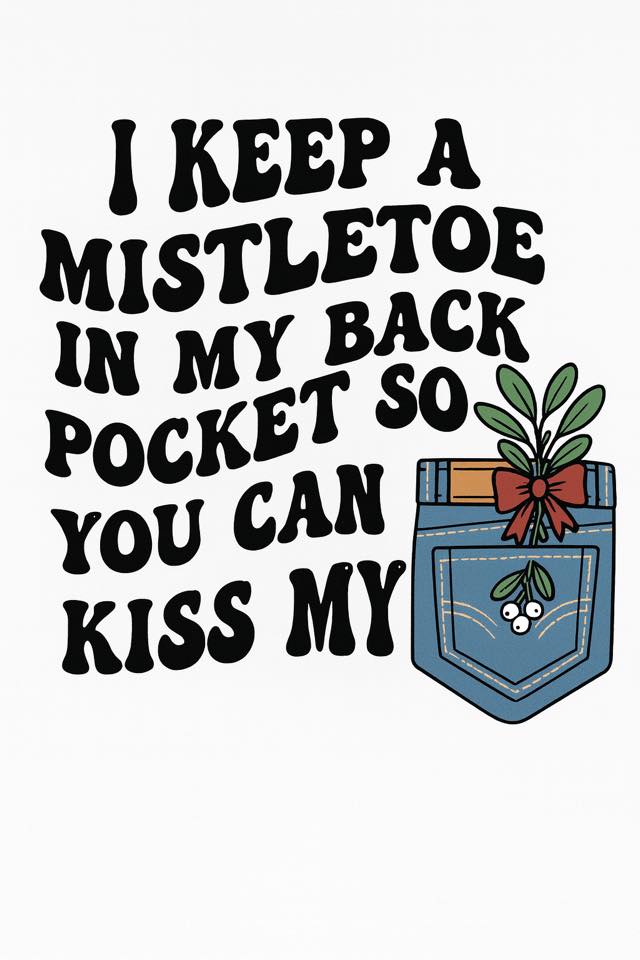 I keep a mistletoe in my back pocket so you can kiss my ass