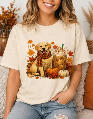 Fall Dog and Iced Coffee