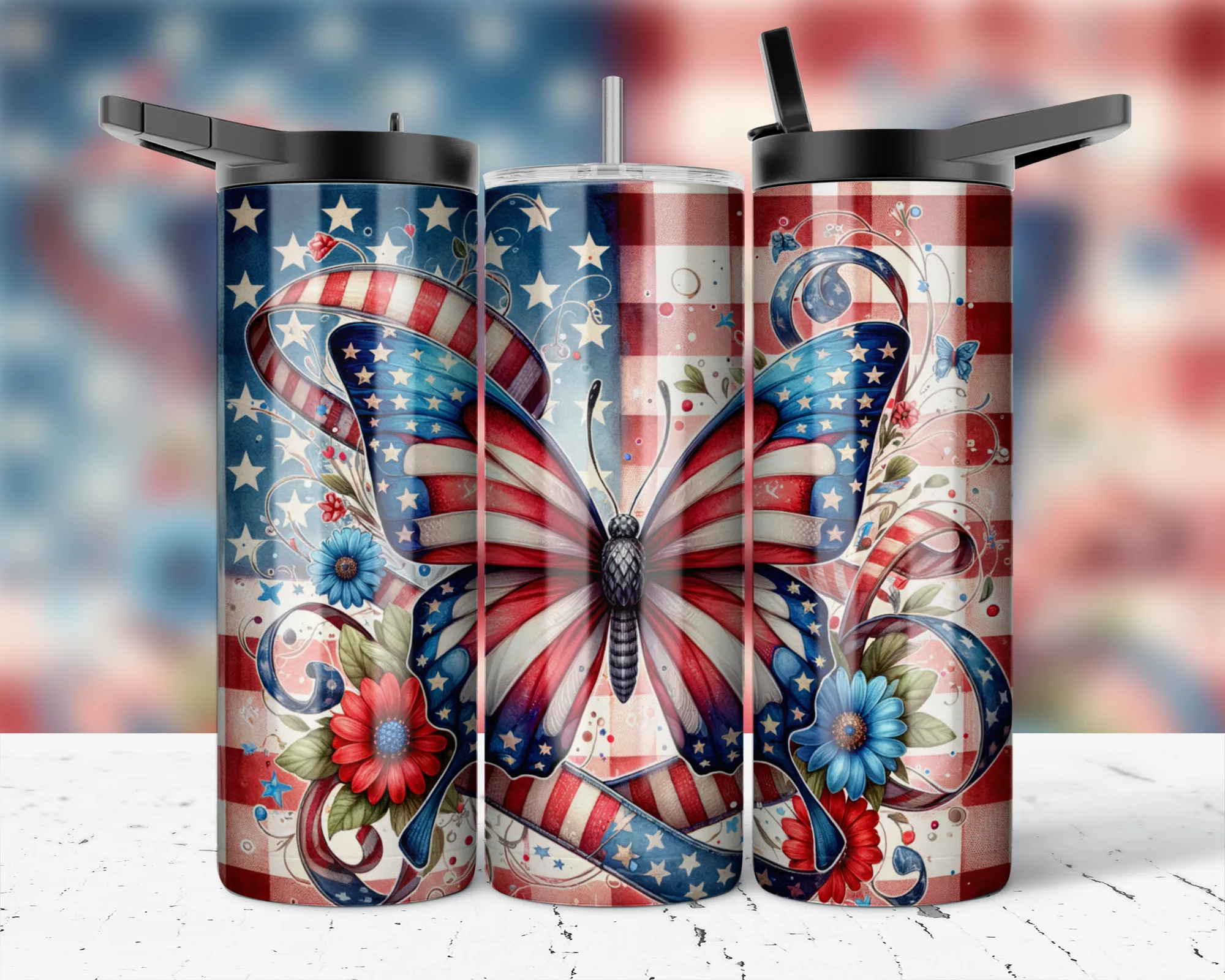 Patriotic butterfly