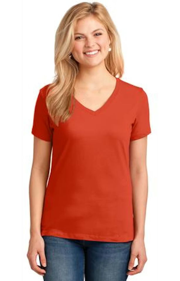 Port & Company Women's Core Cotton V-Neck Tee