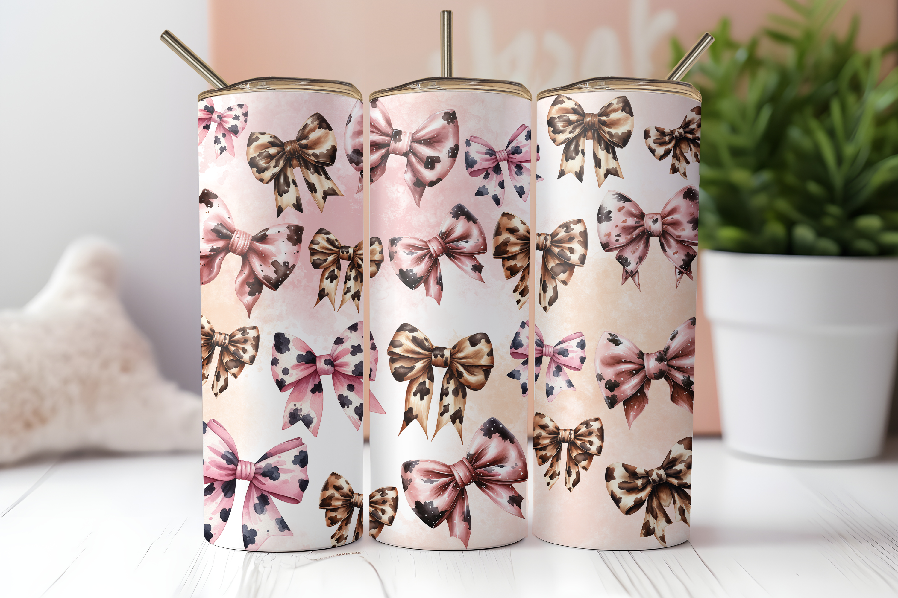 Cow Print Bows