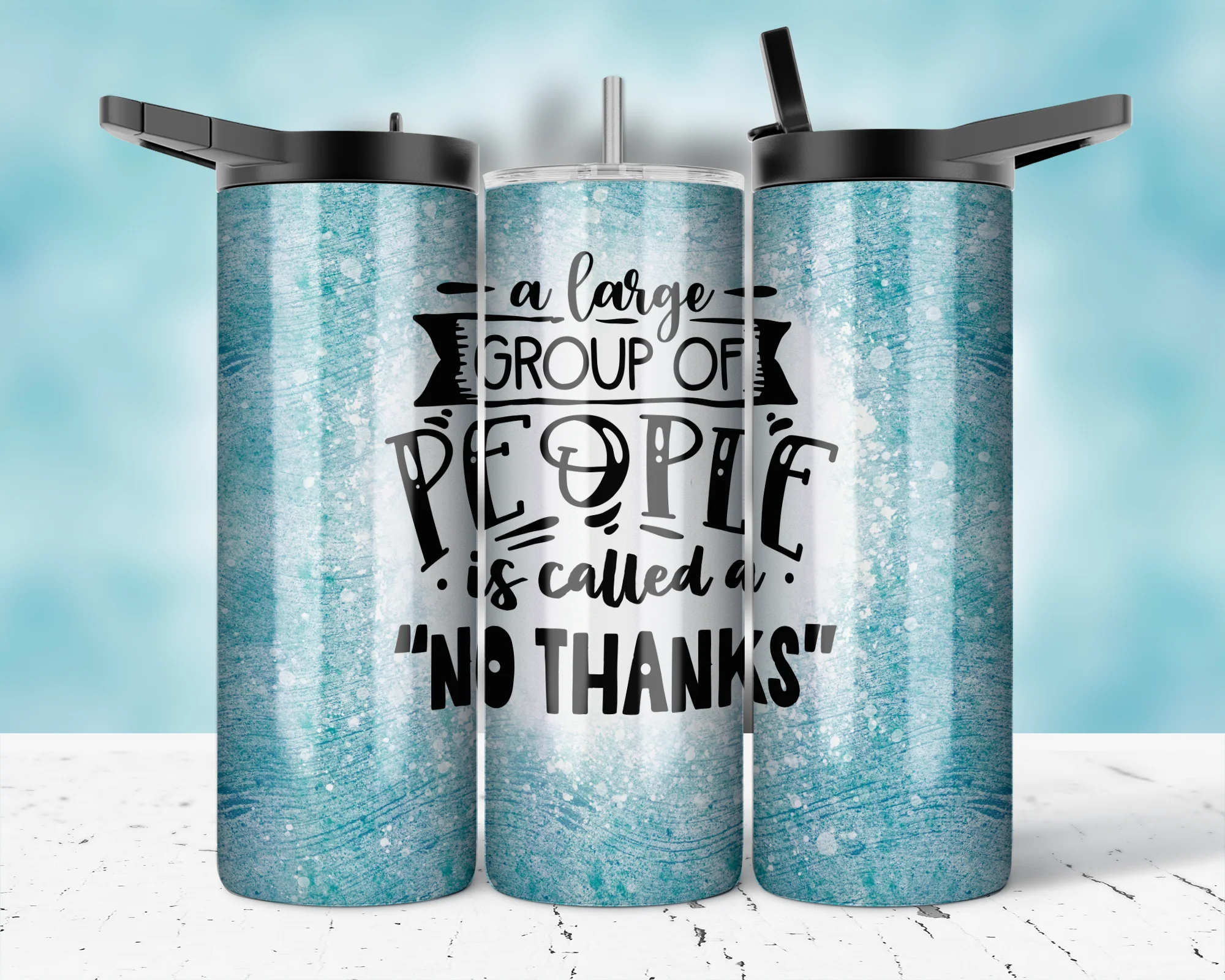 A large group of people is called no thanks