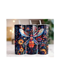 Folk Art Butterfly and Floral Tumbler