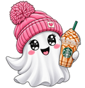 Ghost with Caramel Frap