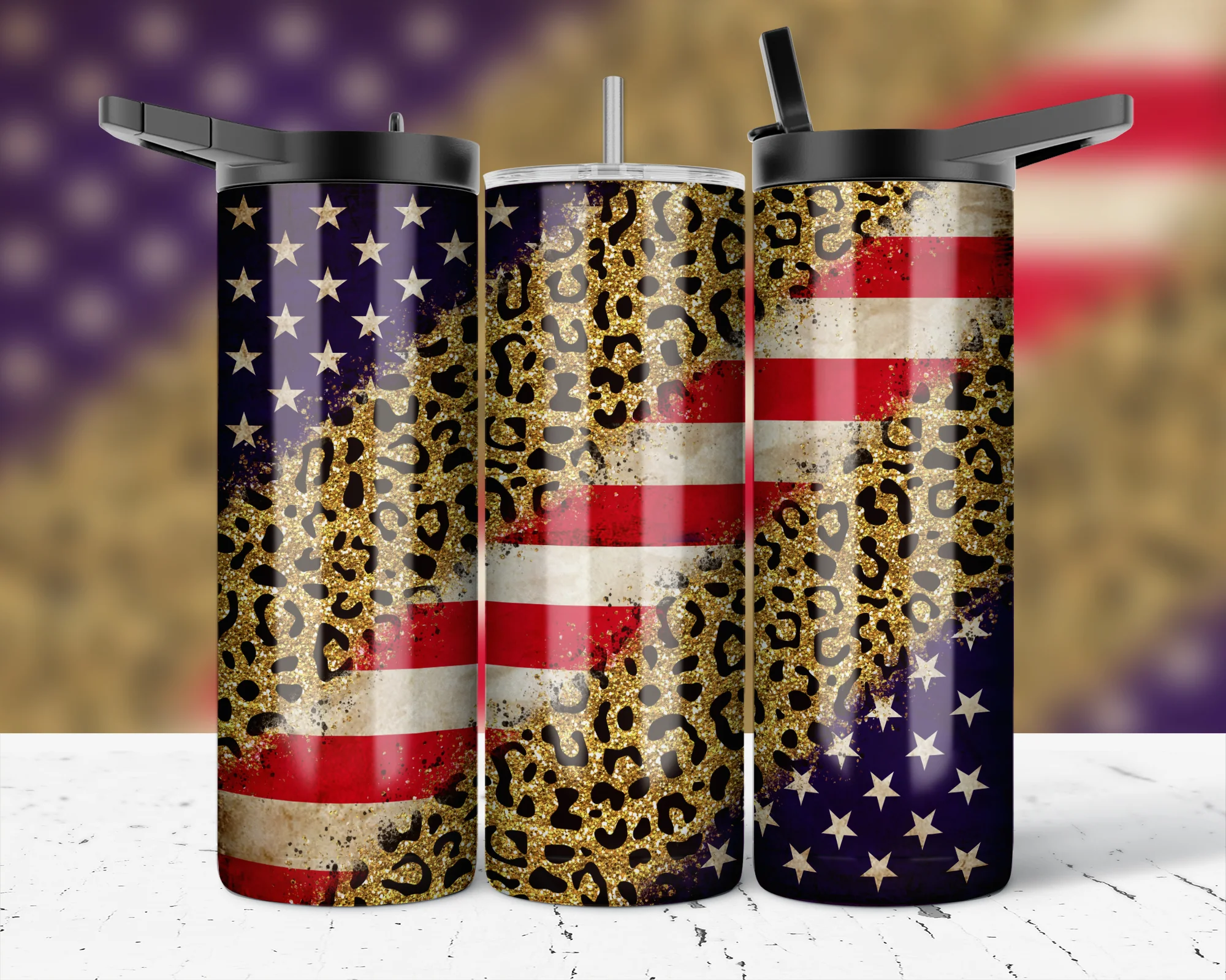 American flag cheetah