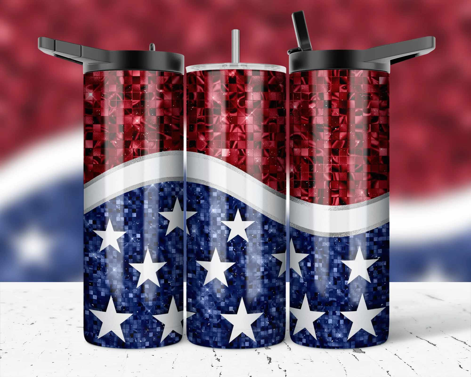 Glitter American flag