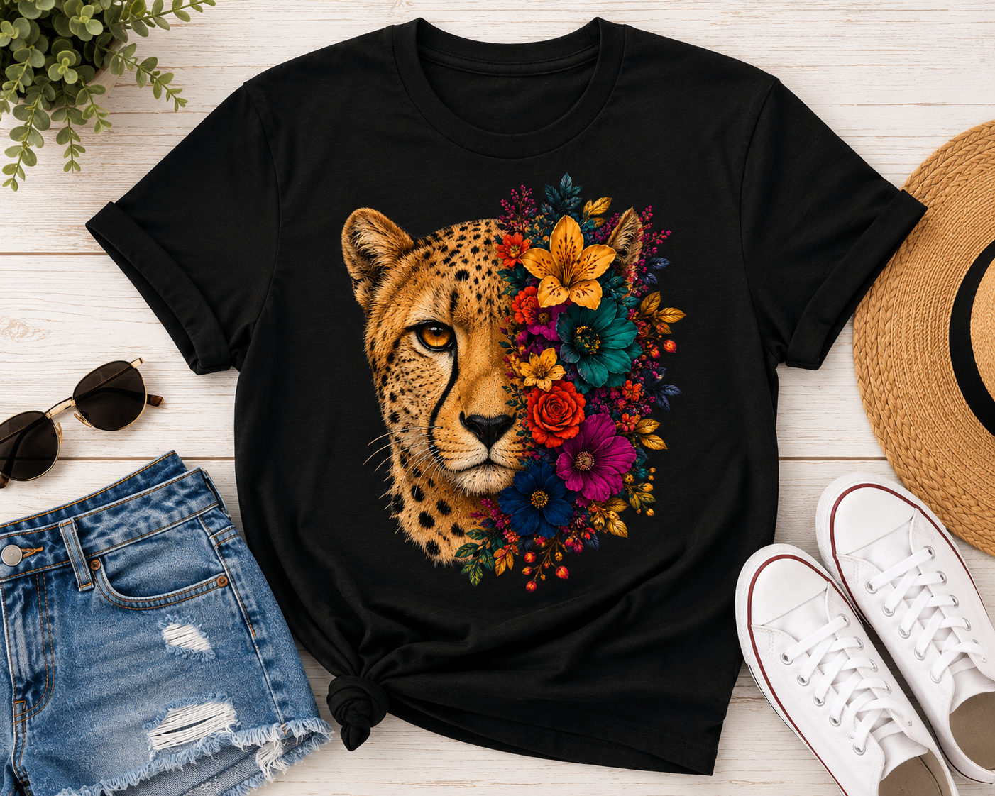 Floral Cheetah