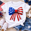 American Flag Sparkly Bow