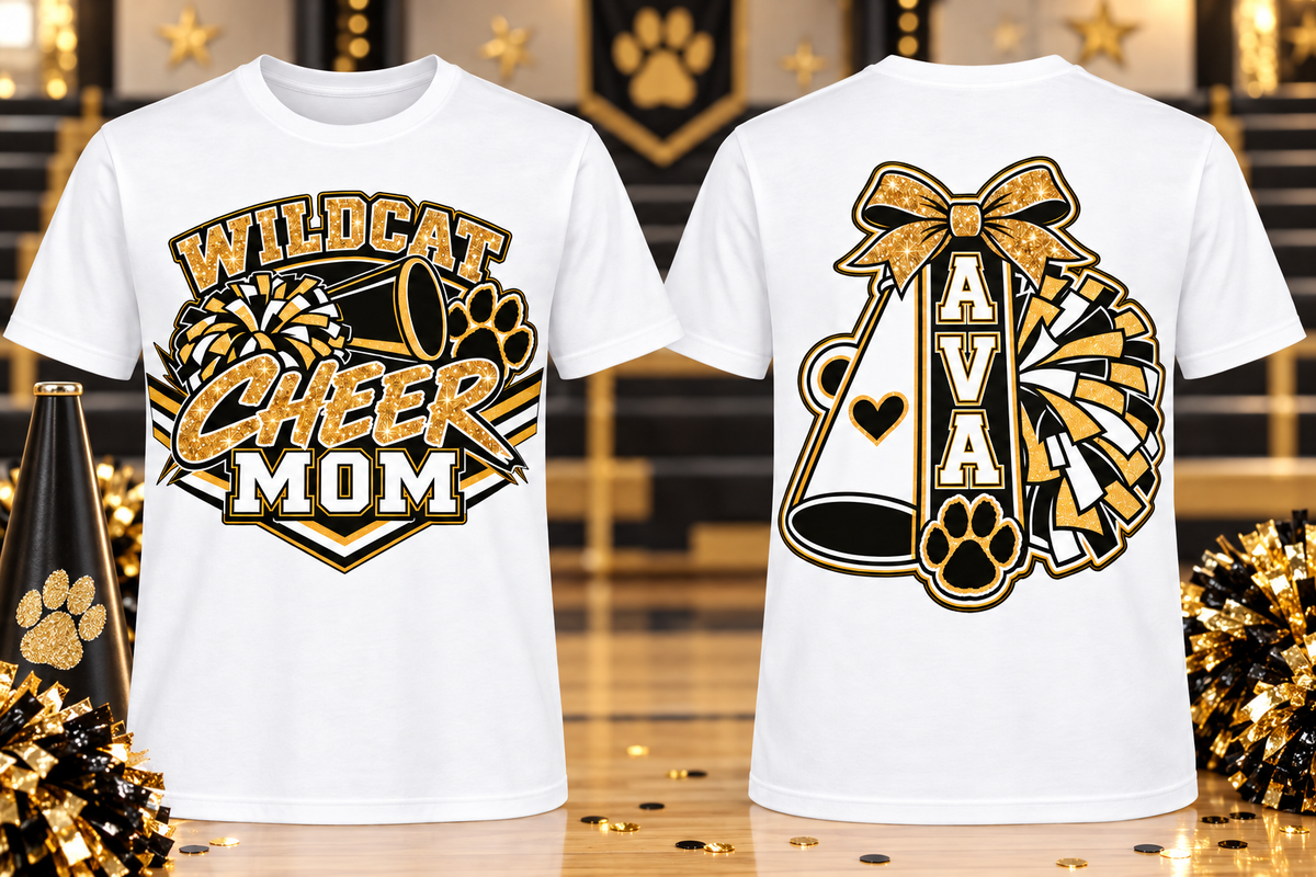 Wildcat Cheer Mom Shirt Graphic