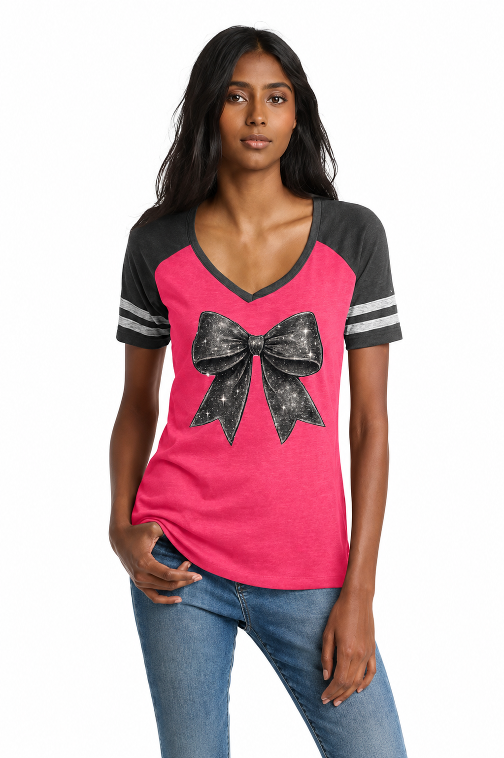 Black Sparkle Bow
