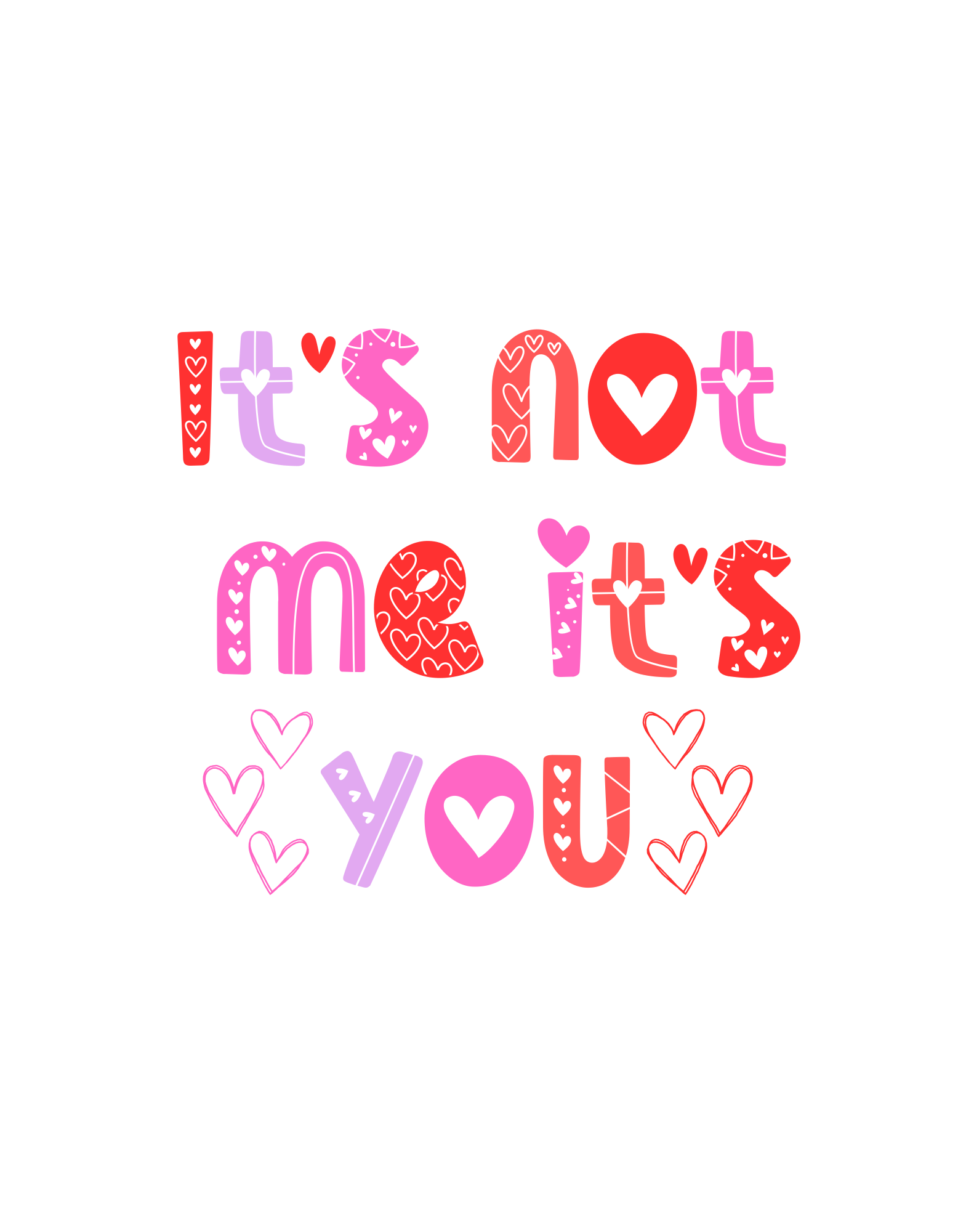 It's not me its you