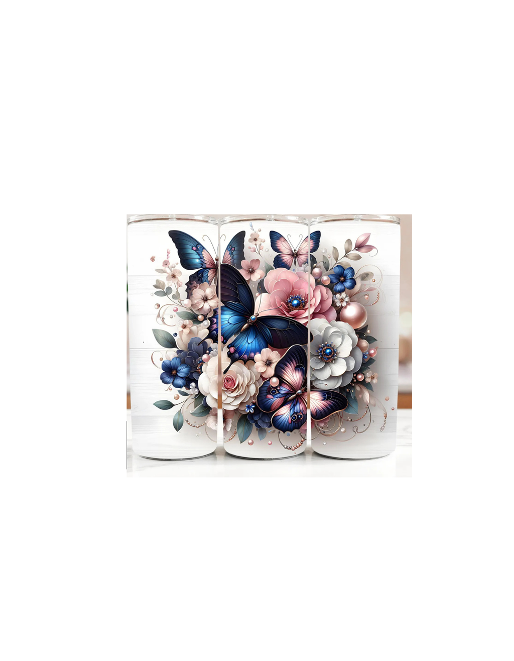Butterflies & Pearls Tumbler