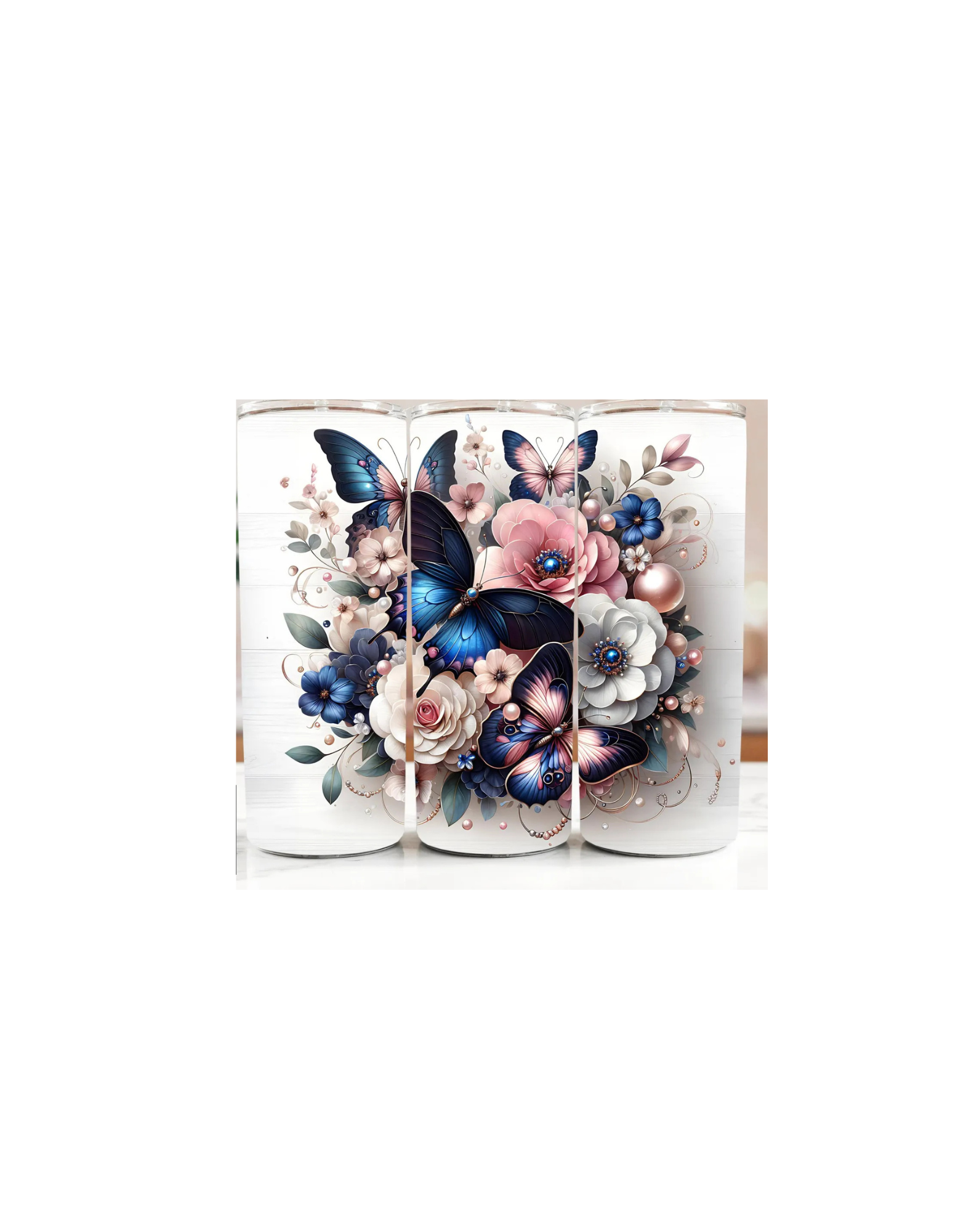 Butterflies & Pearls Tumbler
