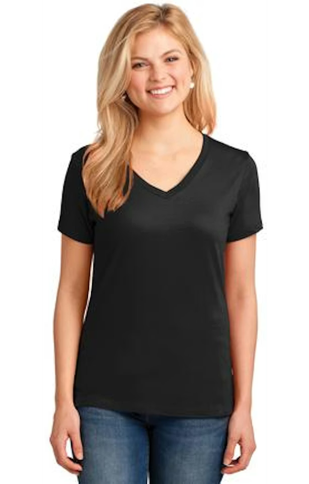 Port & Company Women's Core Cotton V-Neck Tee