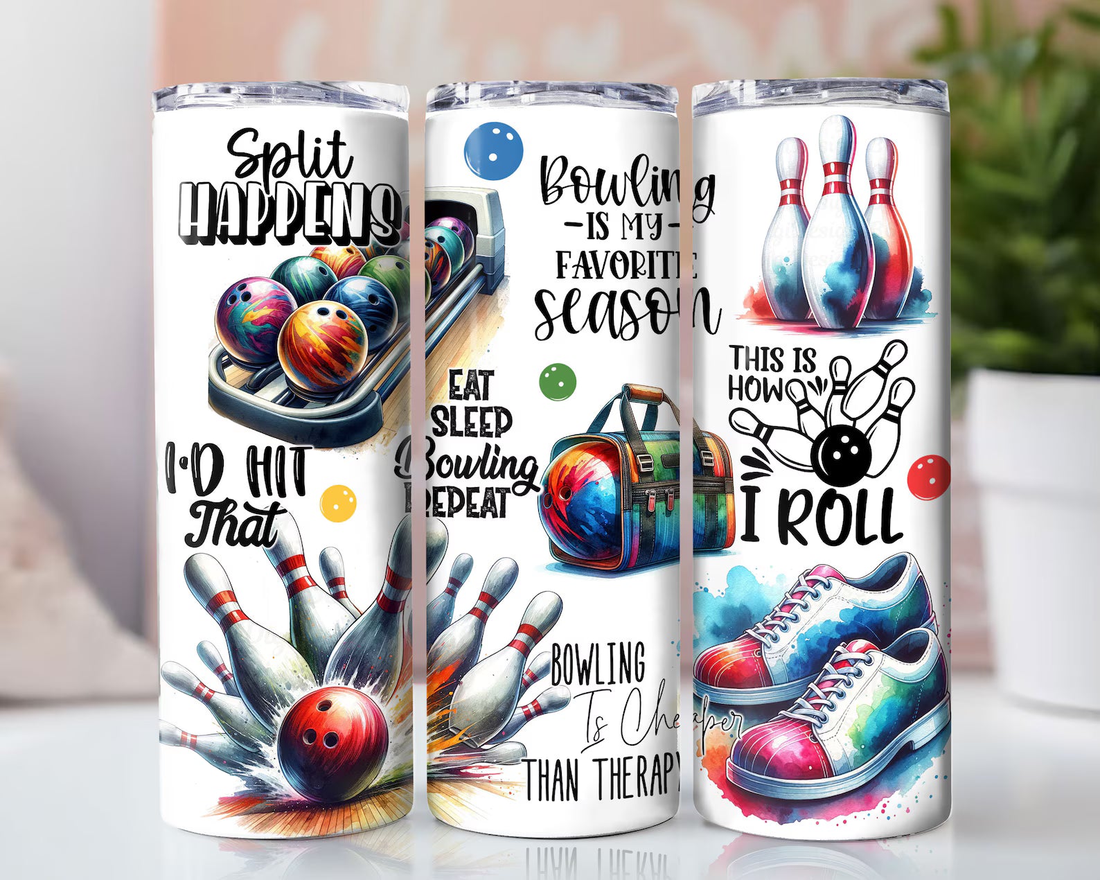 Bowling 20oz skinny Tumbler