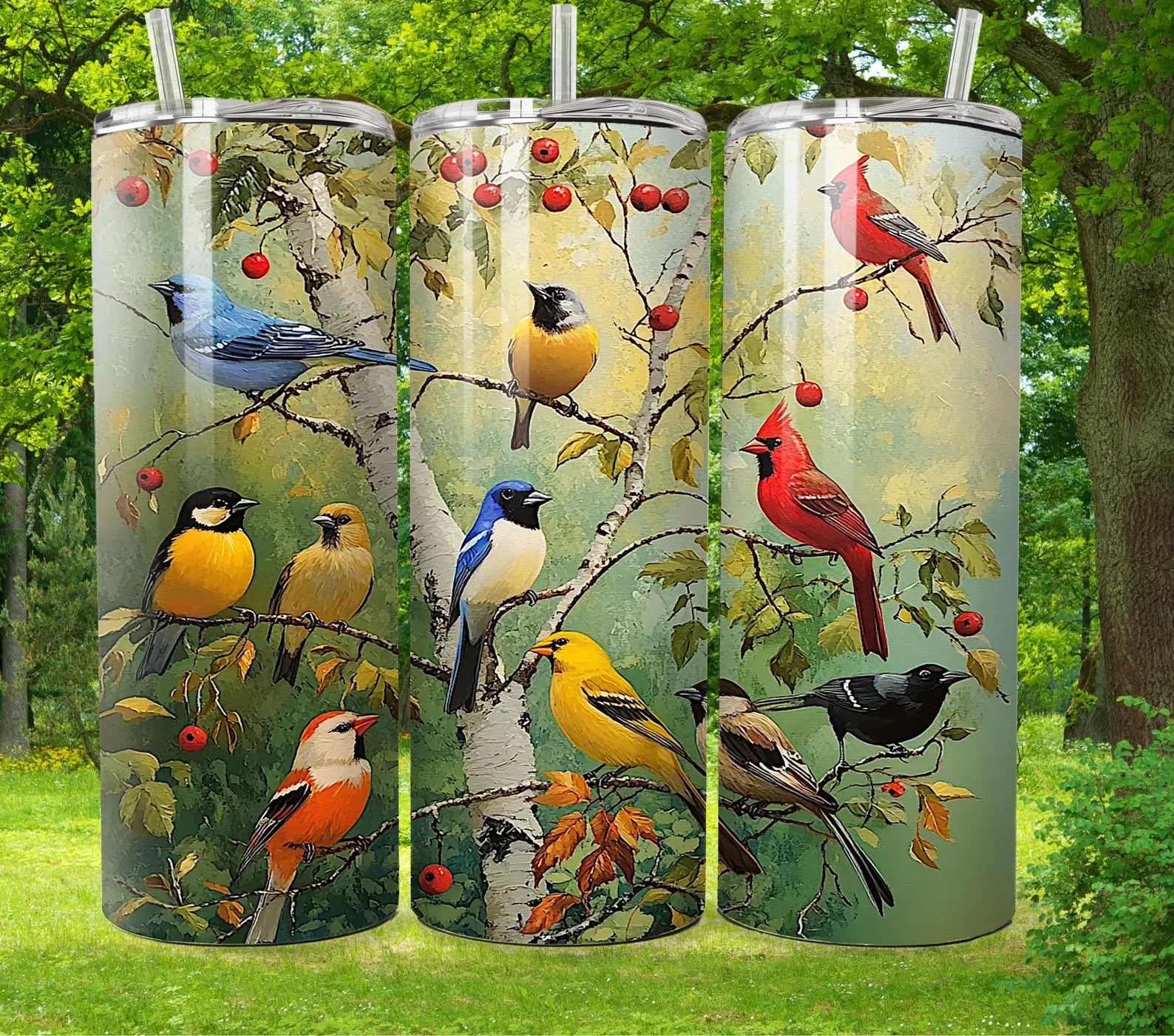 Spring Birds Tumbler
